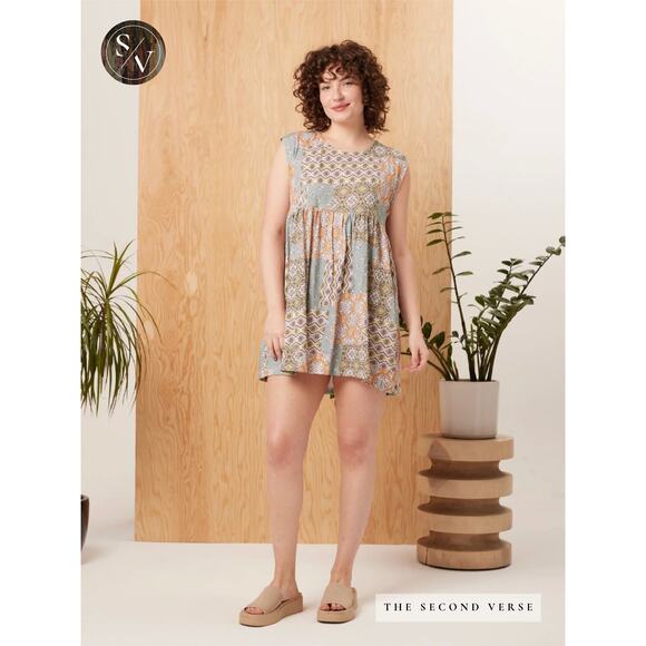 Known Supply Dresses & Skirts - Known Supply Misty Patchwork Dress Sleeveless Boho Size XL